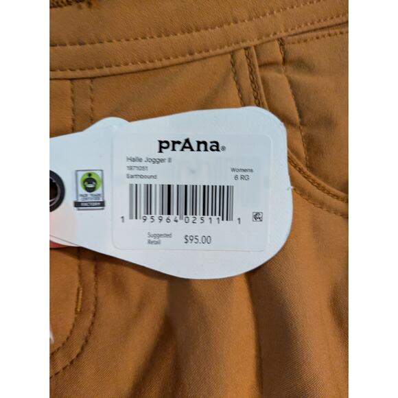 PrAna Halle II Jogger Earthbound Ochre 6 x 27" Women's Pants Hiking - Picture 7 of 7